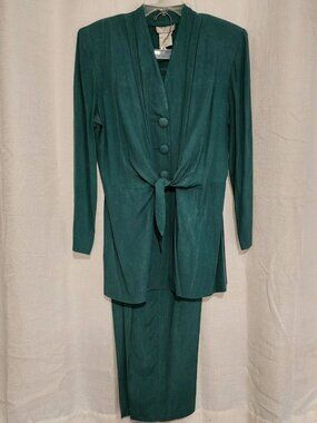 Vintage Beechers Brook Women's Pant Suit Set Green Size 12